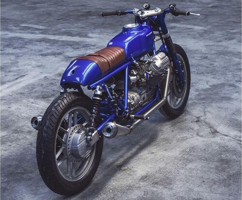 La Moto Guzzi All Blue di Gas and Oil Bespoke Motorcycles (4)