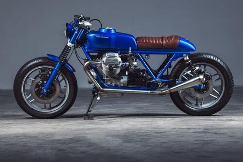 La Moto Guzzi All Blue di Gas and Oil Bespoke Motorcycles