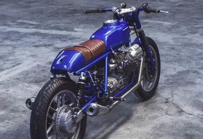 La Moto Guzzi All Blue di Gas and Oil Bespoke Motorcycles