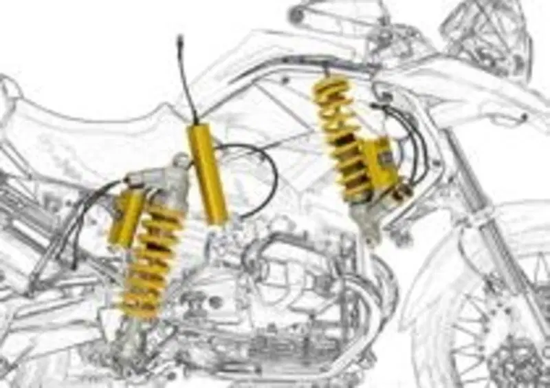 &amp;Ouml;hlins Mechatronic utilizza il comando al manubrio dell'ESA e le sue modalit&amp;agrave; di funzionamento sono indicate attraverso il display LCD di serie della GS
