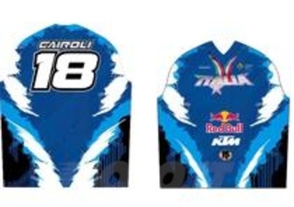 La proposta grafica della maglia di Cairoli fatta da KTM alla Federazione
