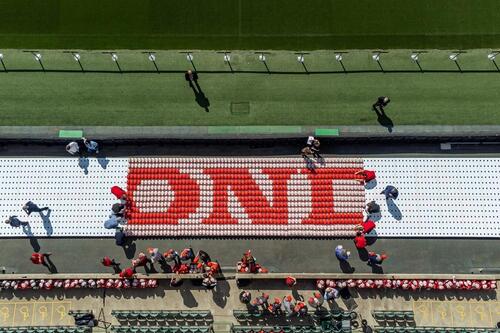 Logo Honda da Guinness dei record nel tempio del rugby. Un sostegno allo sport (2)