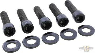 Kit viti puleggia nere lucide a brugola per Sports 
