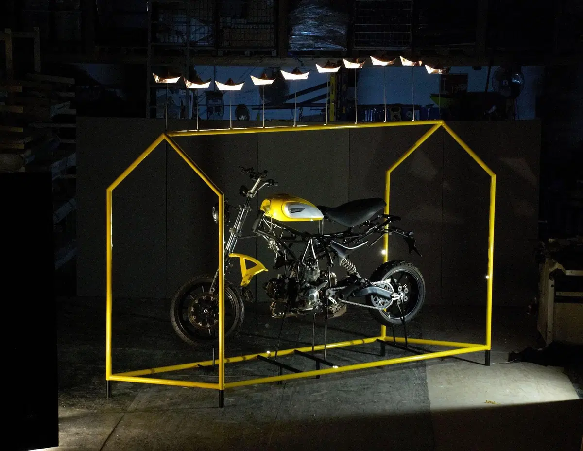 Ducati Scrambler "Città del desiderio", opera di Michelangelo Barbieri