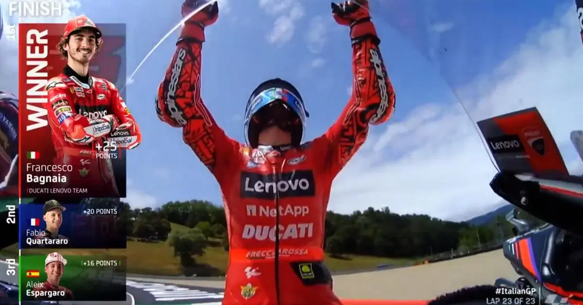 MotoGP 2022. GP d'Italia al Mugello, Trionfo di Pecco Bagnaia