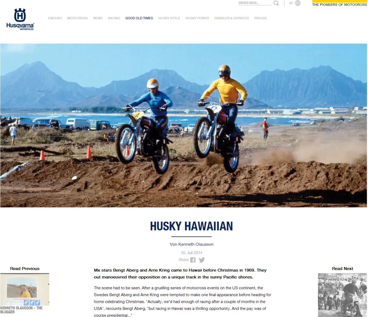 Good Old Times: Husqvarna celebra la sua storia con un blog