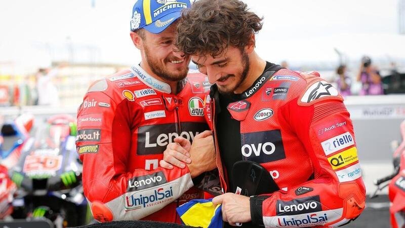 MotoGP 2022. GP di Germania, Pecco Bagnaia: &quot;Io e Jack abbiamo reso la Ducati competitiva anche nel guidato&rdquo;