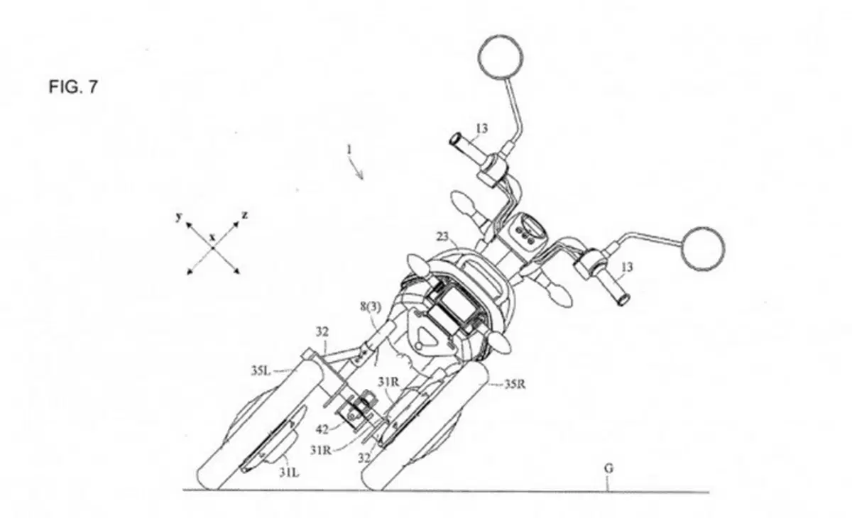 Yamaha, brevetti per un nuovo tre ruote elettrico che piega (5)