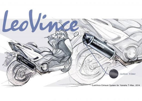 Silenziatore LeoVince Nero per Yamaha T-MAX 530