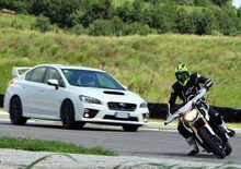 Yamaha MT-09 Street Rally feat Subaru WRX STI: la sfida in pista!