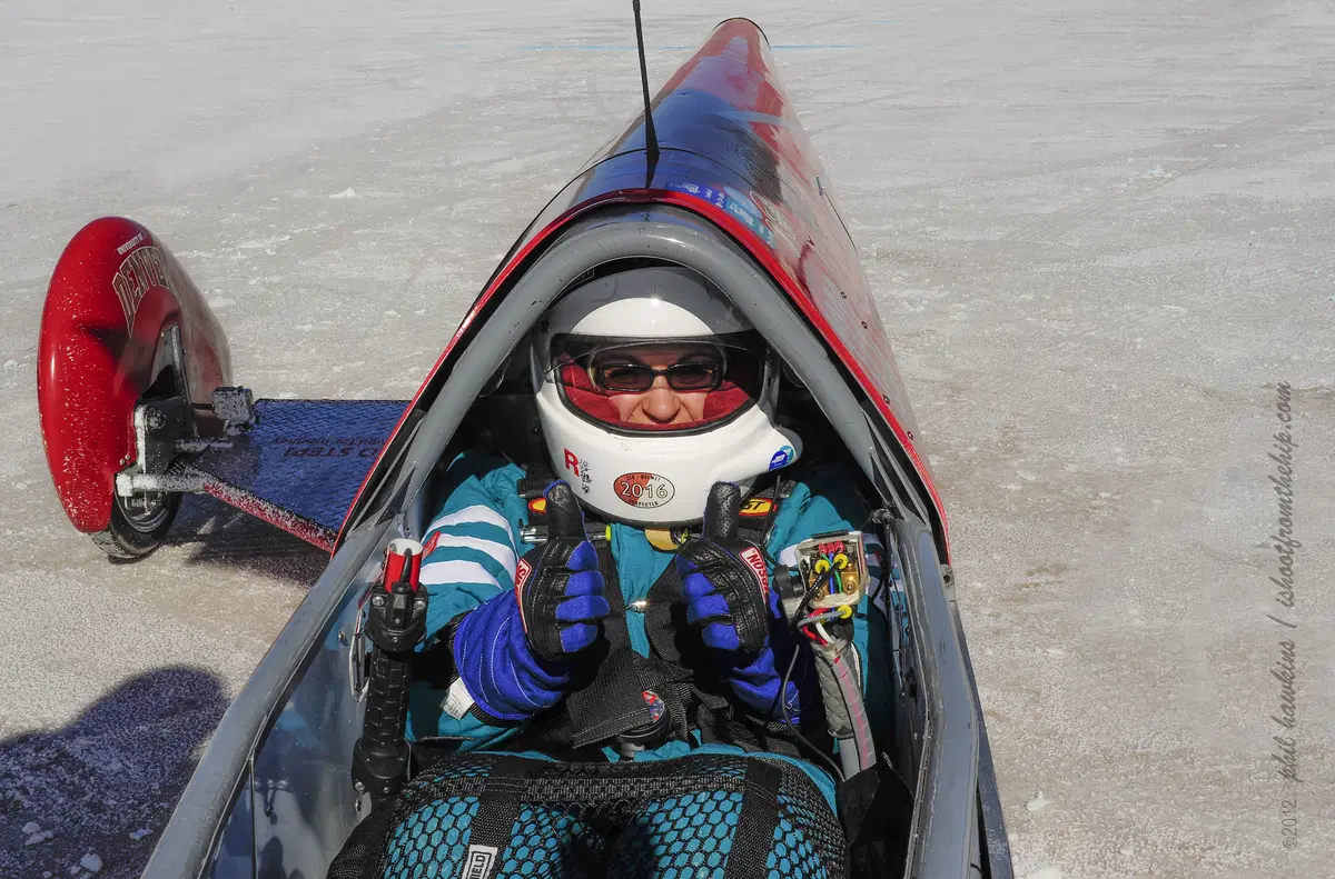 Eva  Håkansson e il KillaJoule segnano il record del mondo a Bonneville (5)