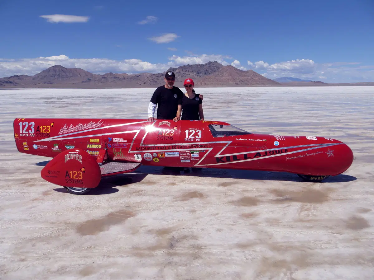 Eva  Håkansson e il KillaJoule segnano il record del mondo a Bonneville (9)