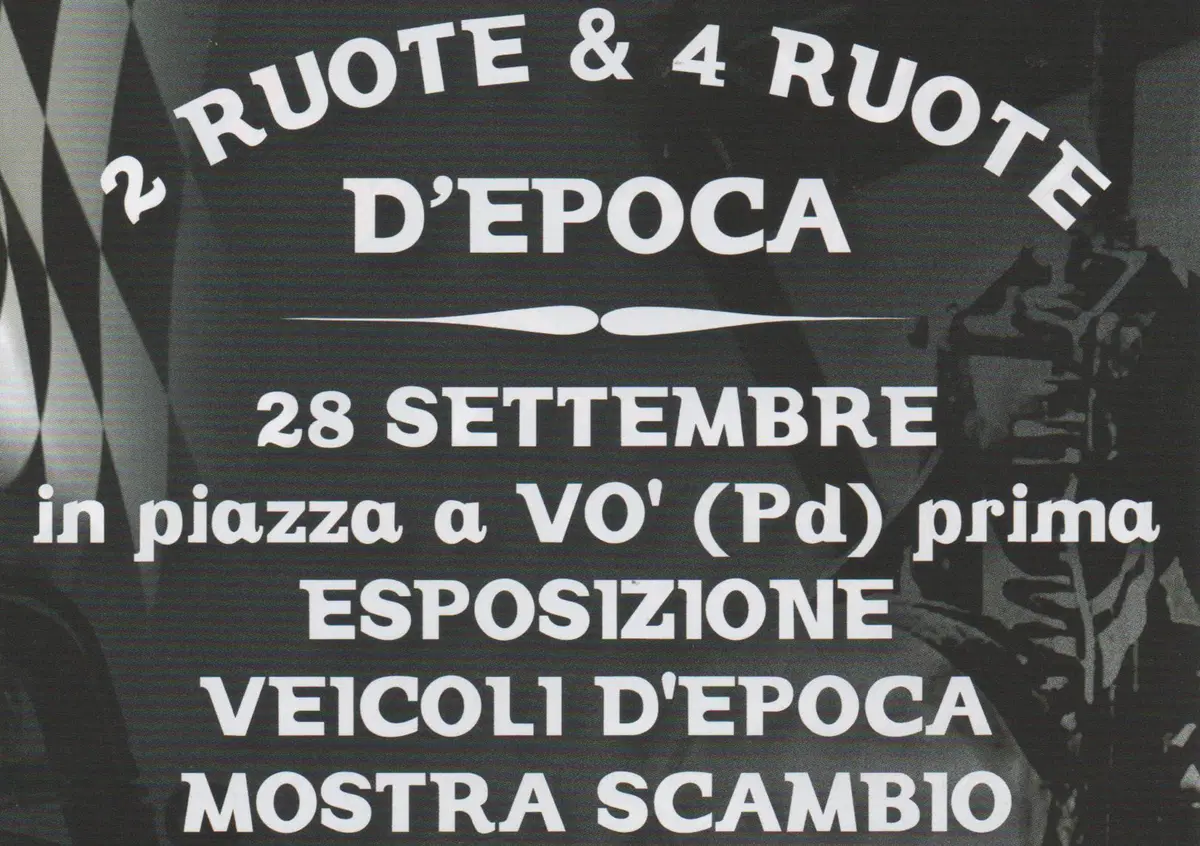 Due e quattro ruote d'epoca. Il 28 settembre a Padova