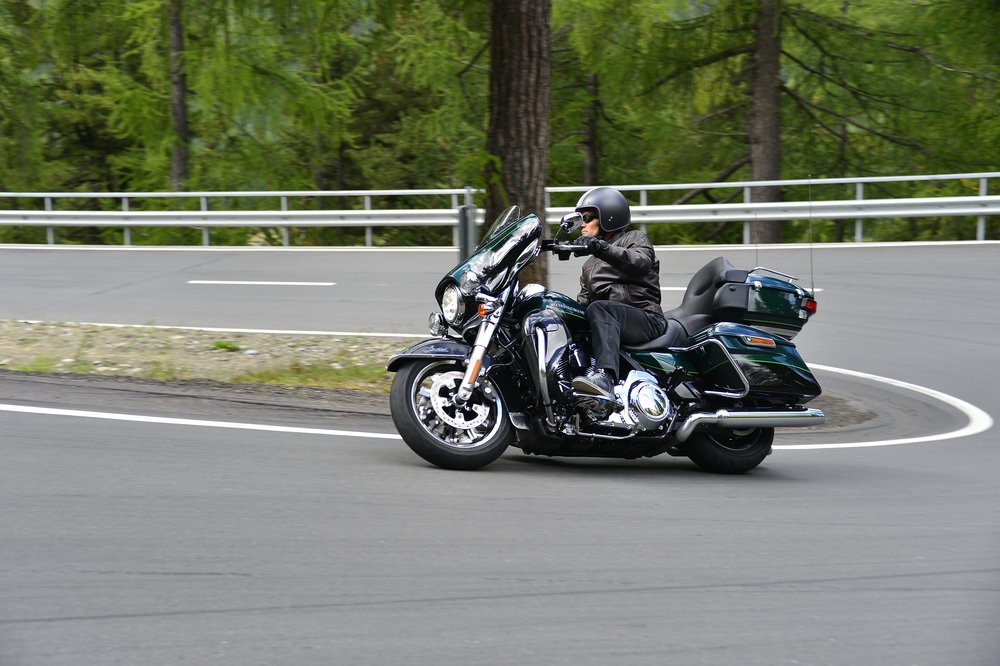 Le Harley Touring si guidano bene nonostante masse rilevanti