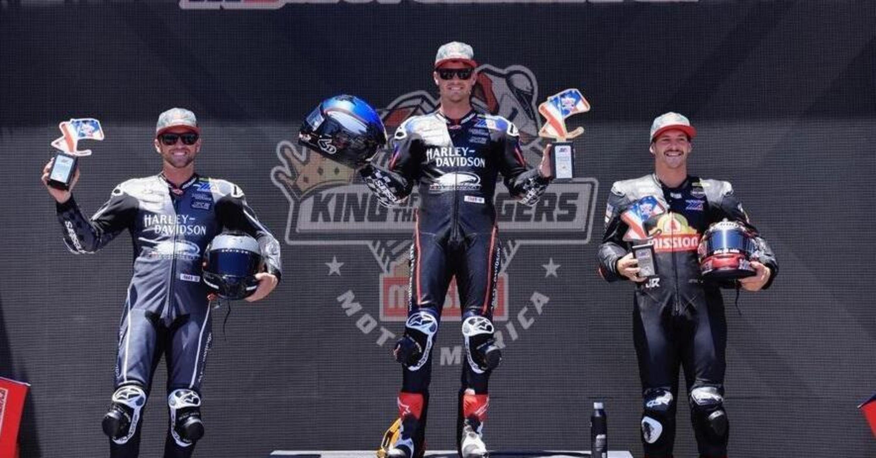 Scopriamo cosa fanno tre Harley-Davidson sul podio di Laguna Seca