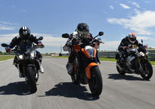 Aprilia vs BMW vs KTM. Il video del nostro confronto maxi naked