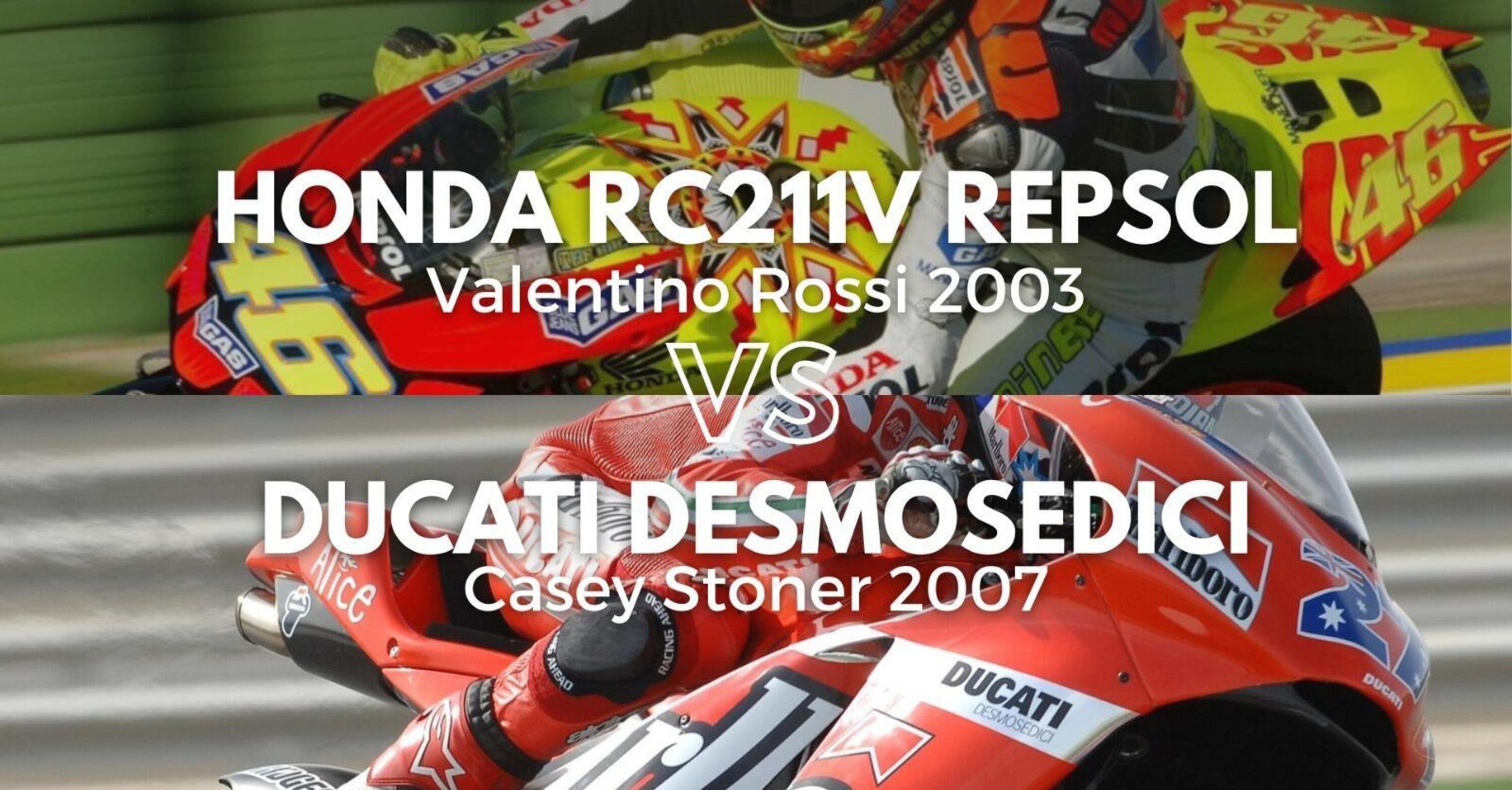 La Ducati 2007 di Stoner o la Honda hippie di Valentino: vota la MotoGP pi&ugrave; bella di sempre? La finale