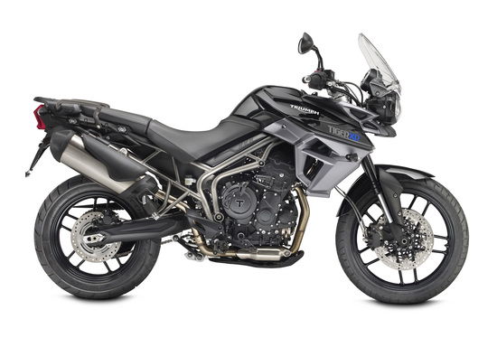 La Triumph Tiger 800 XR in livrea Phantom Black