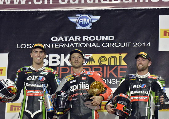 Guintoli vince gara 1 SBK a Losail