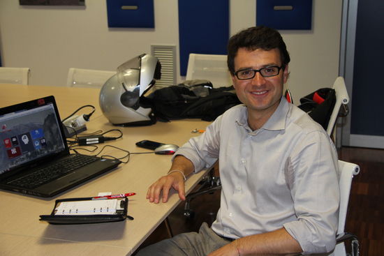 Marco Pezzola durante l'incontro con Moto.it