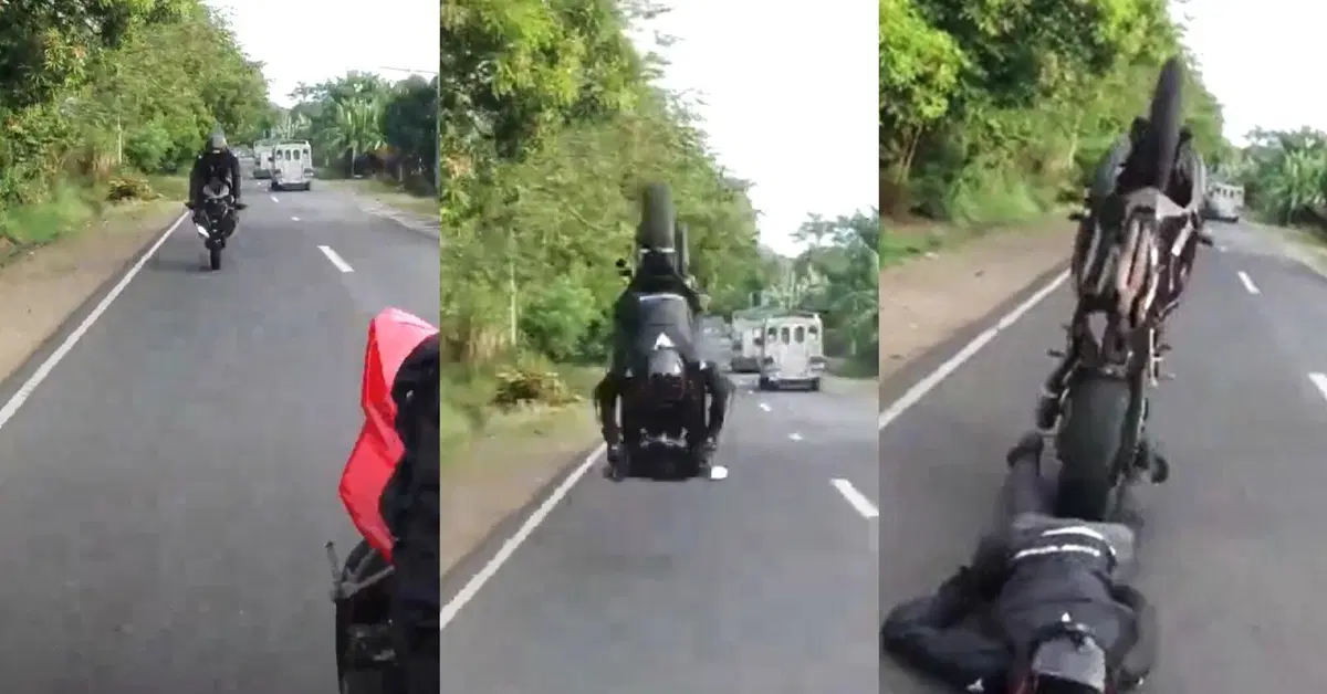 Il motociclista si distrae poi frena all'improvviso: spaventoso tamponamento tra moto! [VIDEO VIRALE]