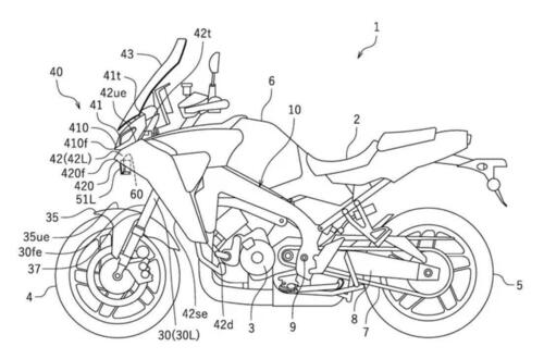 Yamaha Tracer 9 GT con il Radar. Ora spunta anche il brevetto (2)