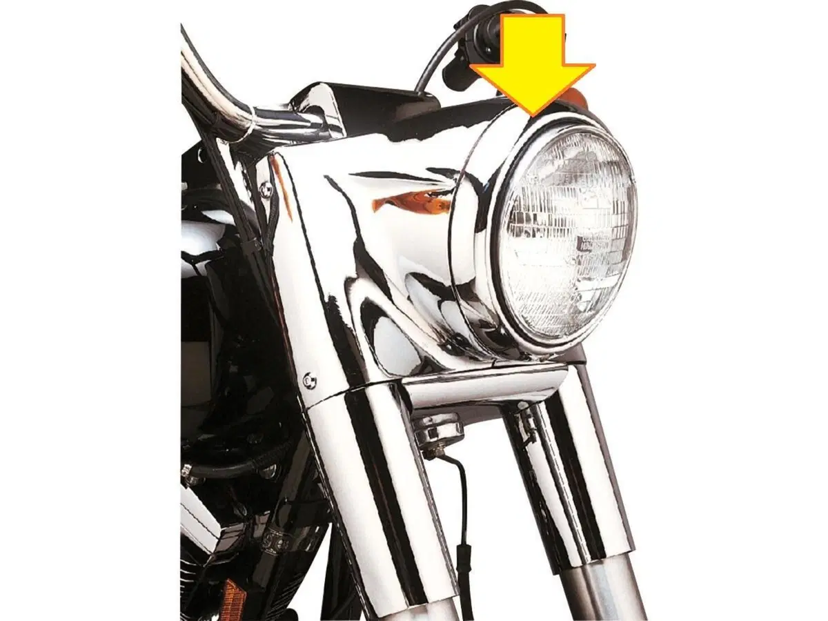 Ghiera per faro con nacelle da 7'' cromata per FLH 