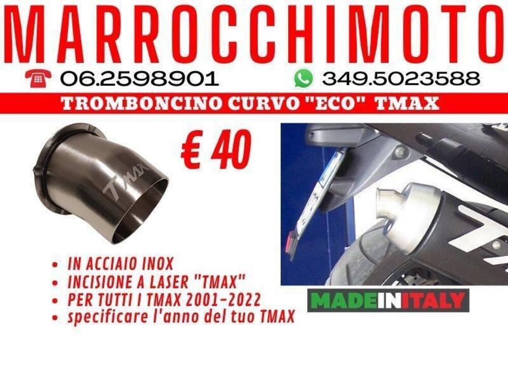 Tromboncino Acciaio INOX con Logo TMAX 500/530/560 TPF