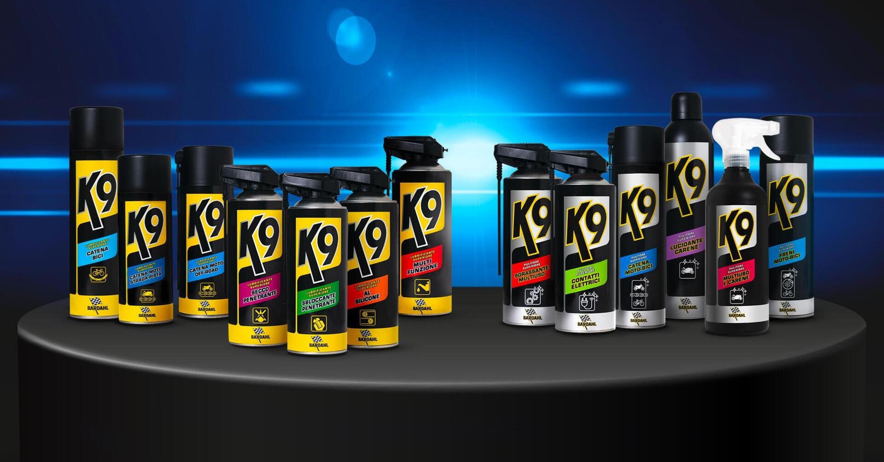 Bardahl presenta K9, una nuova linea di lubrificanti e pulitori