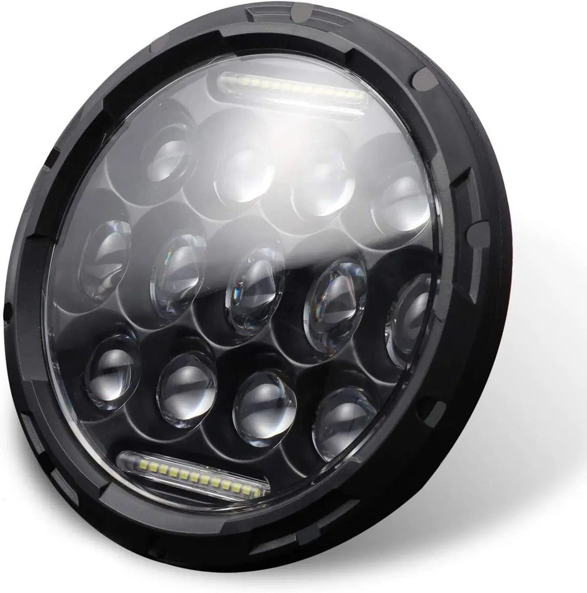 Parabola LED da 7" nera luce anabbagliante e abbag 