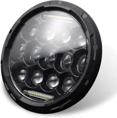 Parabola LED da 7" nera luce anabbagliante e abbag 