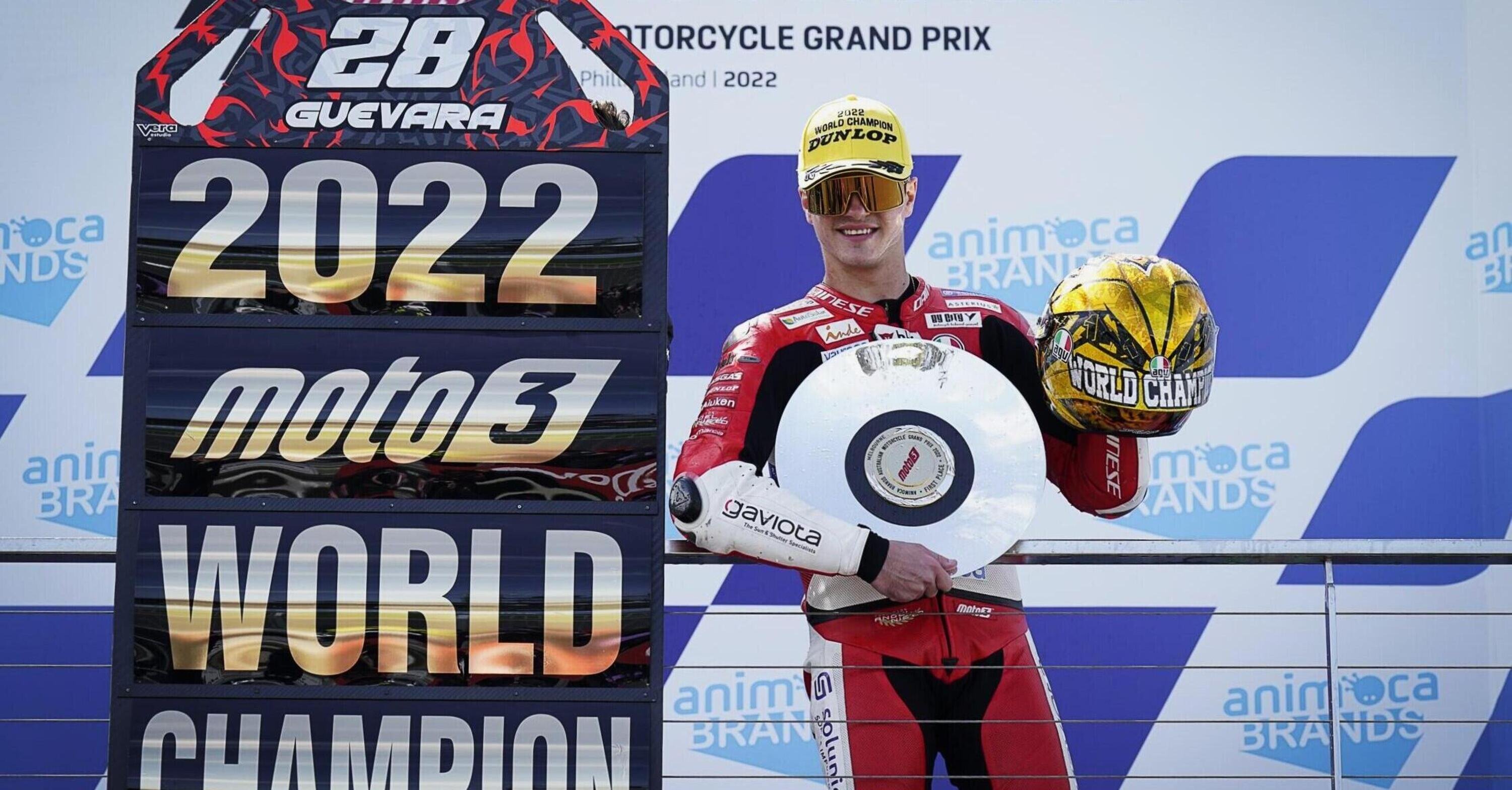MotoGP 2022. GP d&#039;Australia. In Moto3 Izan Guevara vince gara e titolo!