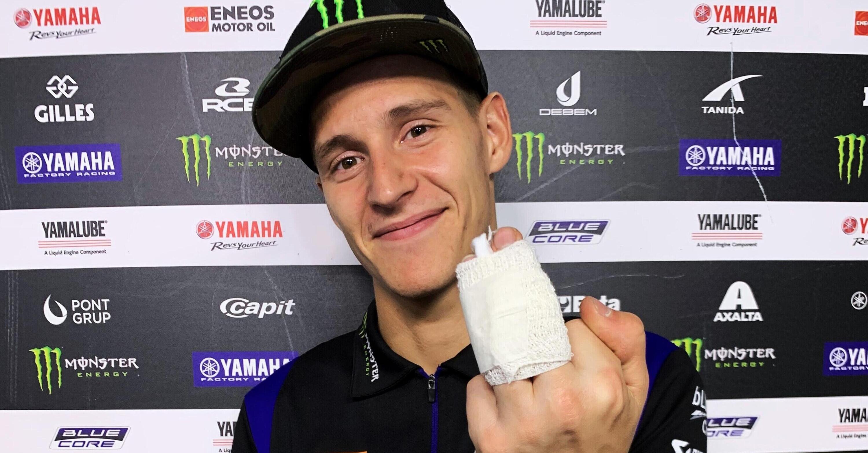 MotoGP 2022. GP della Malesia. Fabio Quartararo con un dito fratturato: &quot;Quando parti cos&igrave; indietro &egrave; difficile&quot;