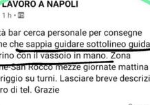 Napoli. Bar cerca personale che sappia guidare il motorino con il “vassoio in mano”