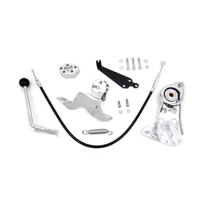 Kit cambio a mano cromato per FXR, Dyna e Softail 
