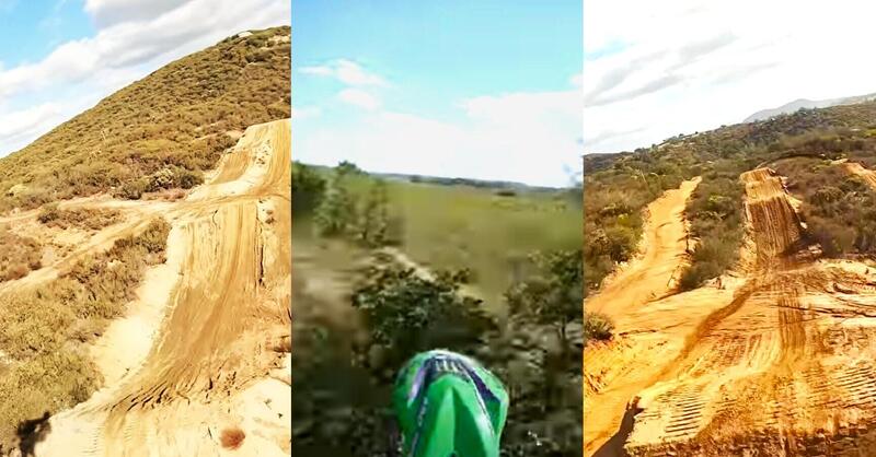 Questo &egrave; ci&ograve; che vede uno dei migliori acrobati di moto quando salta sopra gli alberi [VIDEO VIRALE]