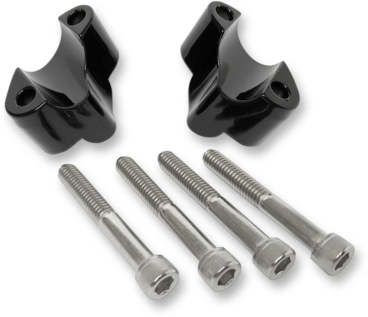 Prolunghe riser alte 1" nere per Sportster Forty E La Choppers