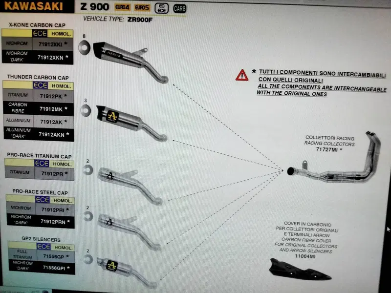 Impianto arrow z900 2020/22 (2)