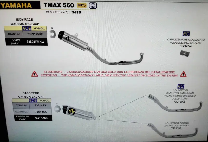 Impianto completo tmax 560 Arrow (2)