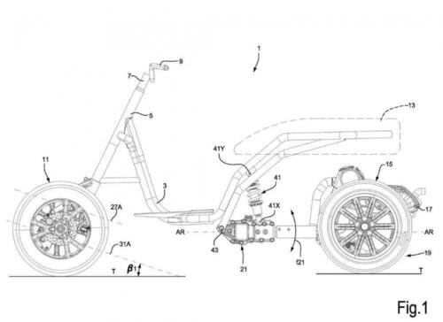 Piaggio brevetta il multiruota che si inclina a metà (2)