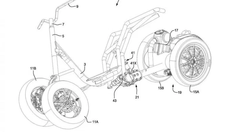 Piaggio brevetta il multiruota che si inclina a met&agrave;