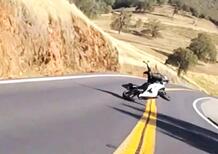 Gli high-side non avvengono solo in pista, la Yamaha R6 si impunta in uscita di curva! [VIDEO VIRALE]