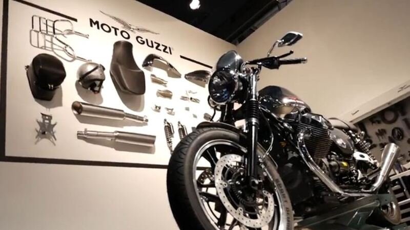 Mondo V7 Moto Guzzi e &ldquo;Motoplex&rdquo;, video EICMA