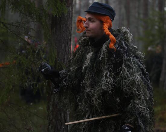 Vimmerby è il paese di Pippi Calzelunghe. Un tifoso si è vestito di conseguenza