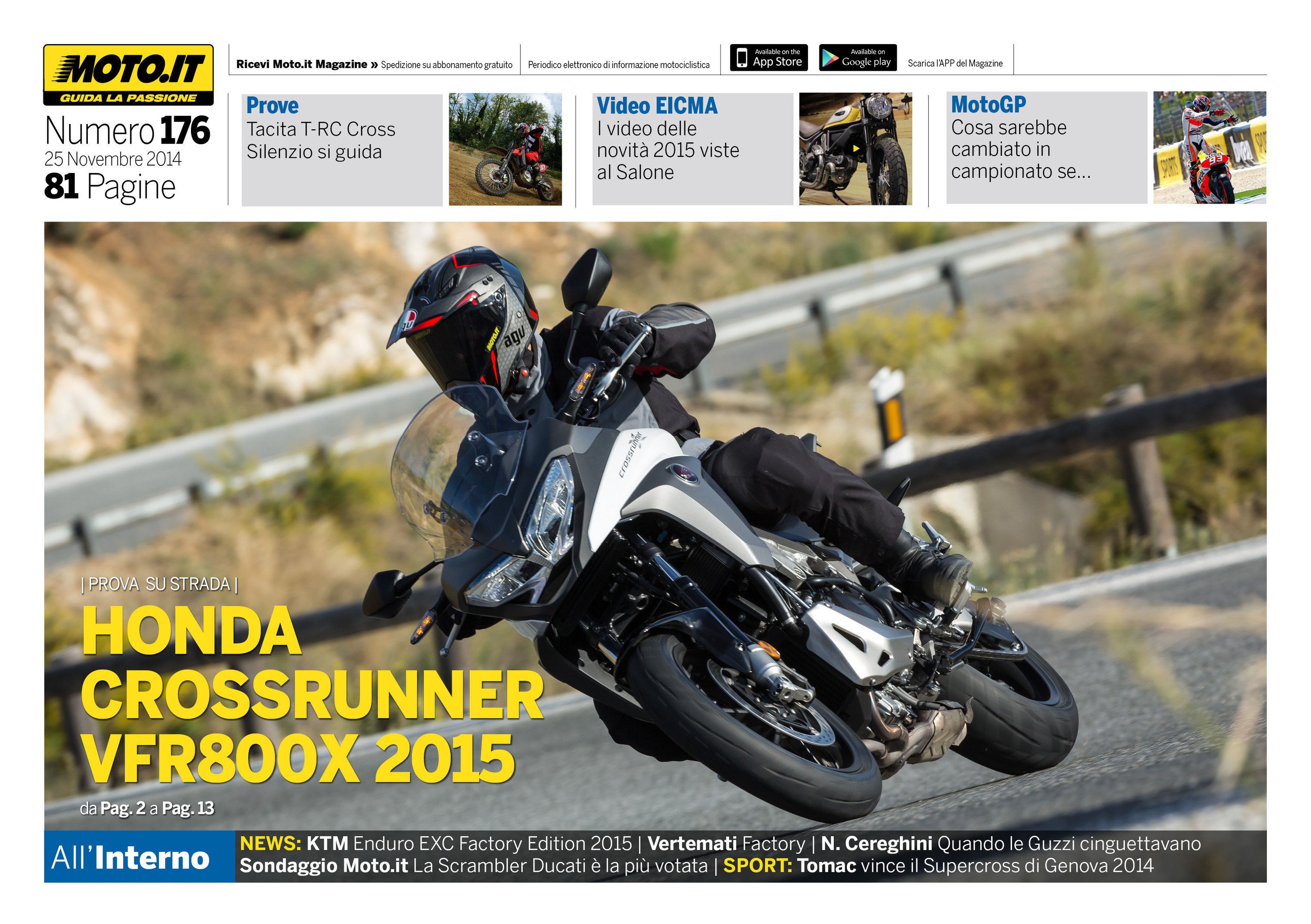 Magazine n&deg;176, scarica e leggi il meglio di Moto.it 