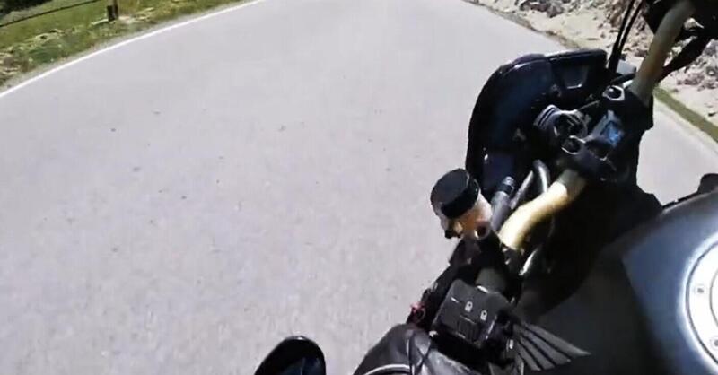 Un highside stradale su Honda CB1000R visto dal casco del motociclista [VIDEO VIRALE]