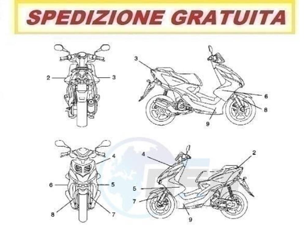 SET ADESIVI YAMAHA AEROX BIANCO 1PHF17AA1000