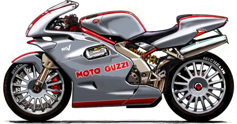 Il bozzetto della superbike MG1