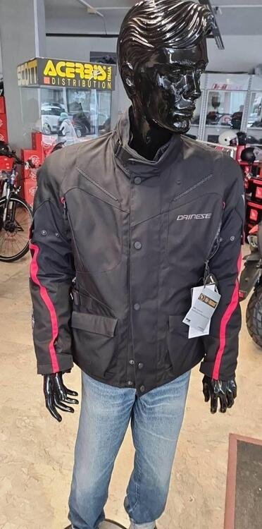 GIACCA TEMPEST 2 D-DRY BLACK/TOUR RED Dainese