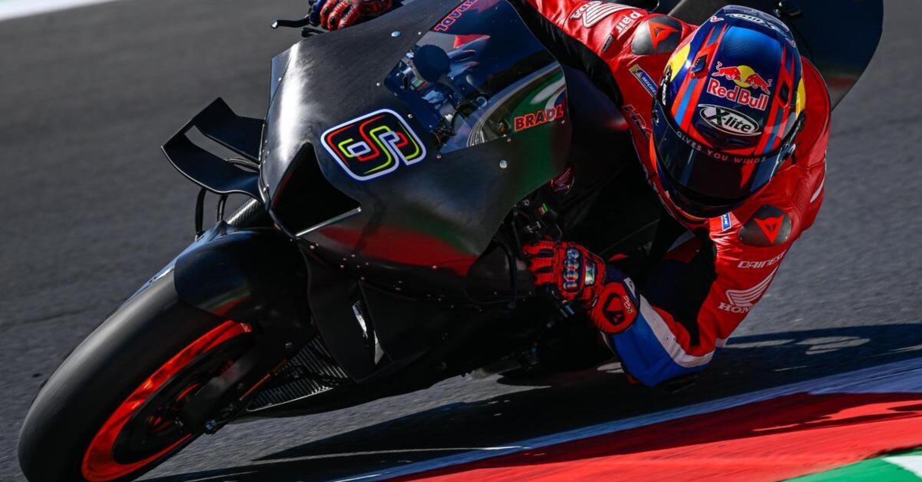 MotoGP 2023. MotoGP 2023. Stefan Bradl and the new Honda: "Yes, I ride with a Kalex aluminum swingarm and an Akrapovic exhaust system".